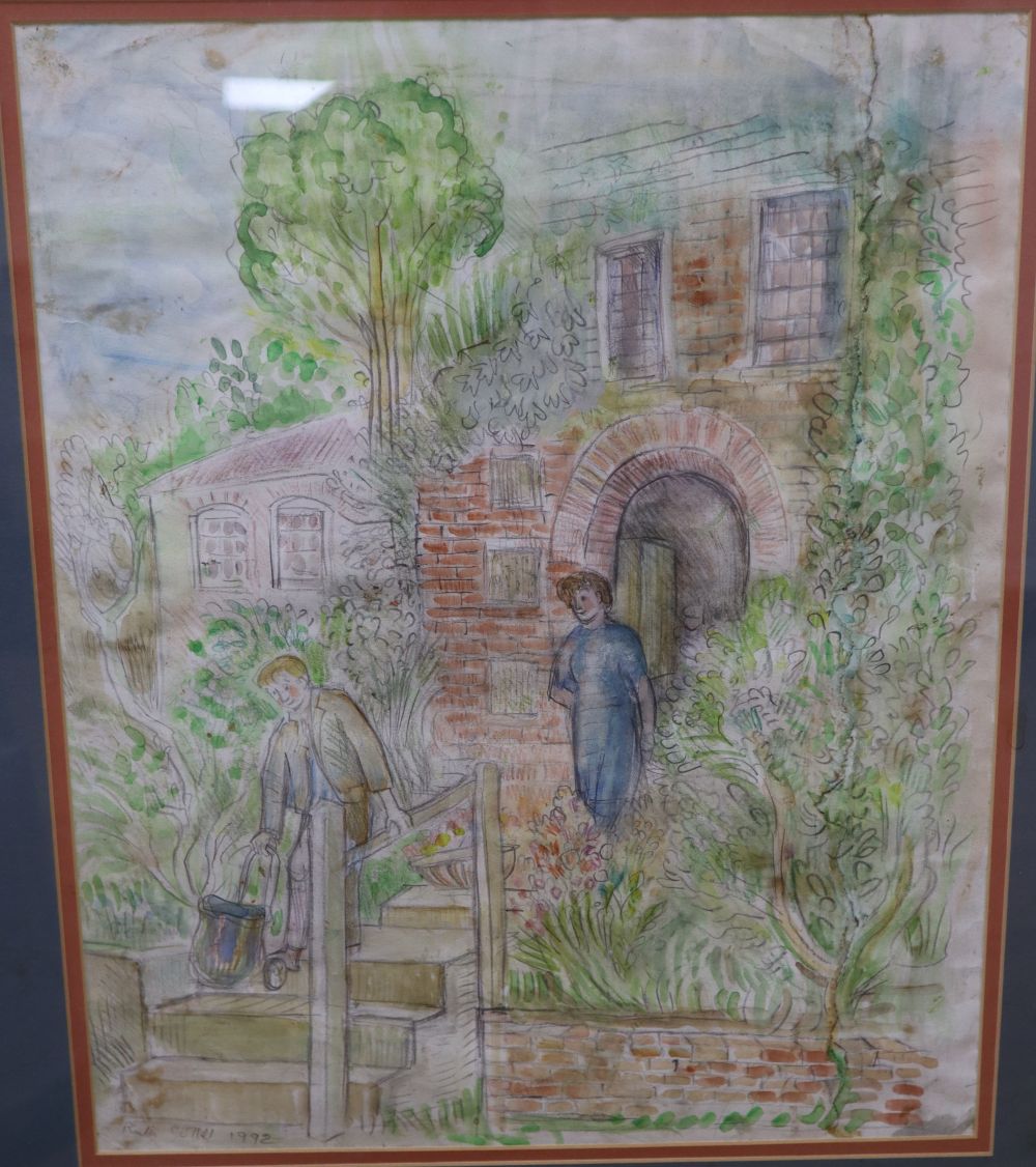 Ruth Collett, watercolour, Art Society Headquarters, signed and dated 1992, 41 x 34cm